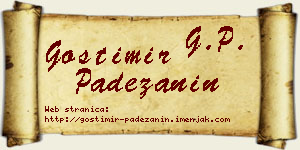 Gostimir Padežanin vizit kartica